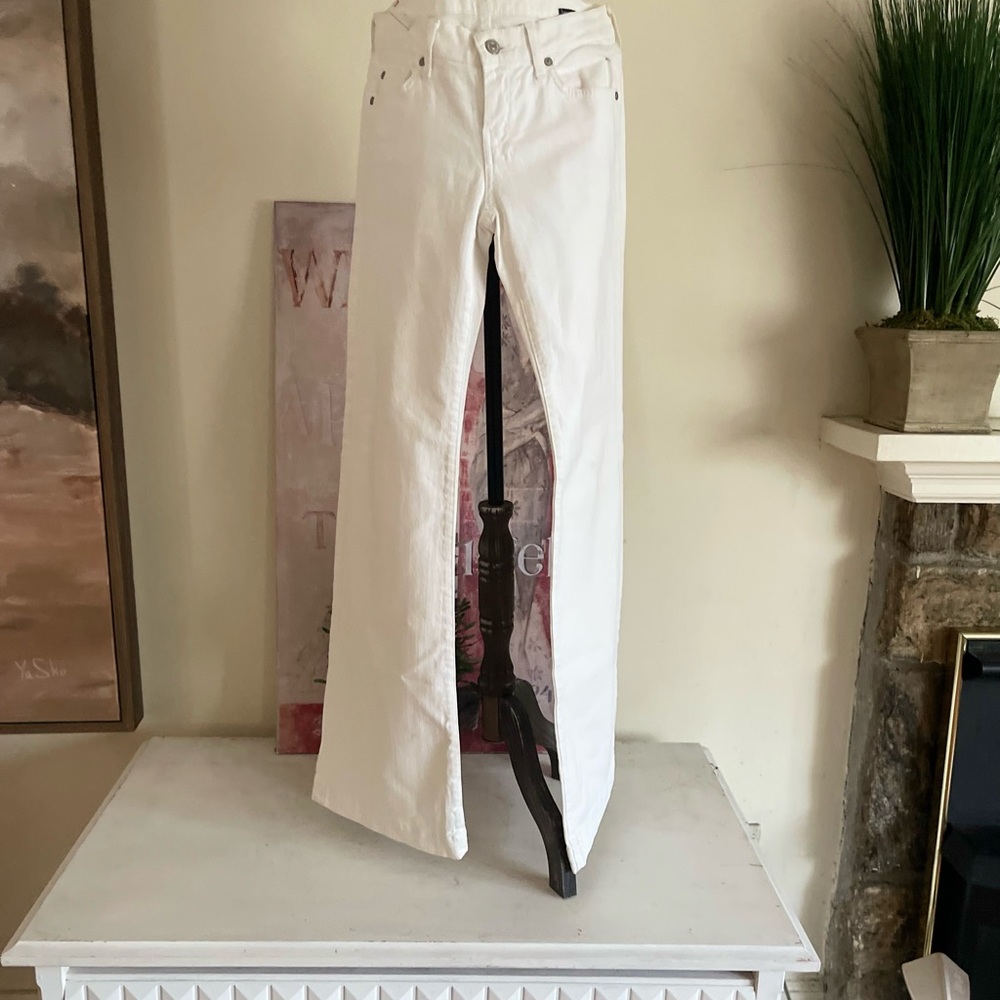 7 For All Mankind Dojo White Flare Jeans